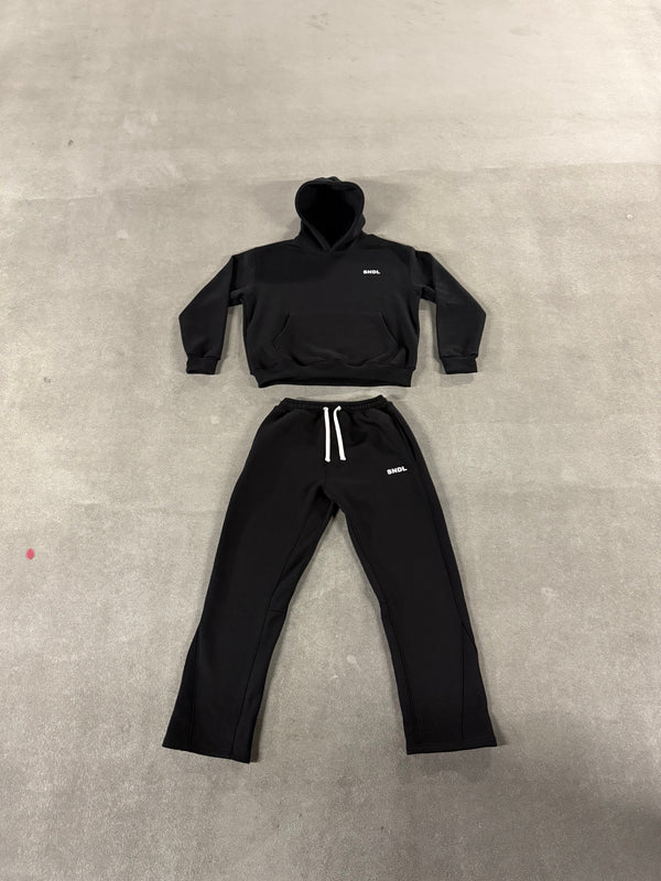 Black Backprinted Tracksuit